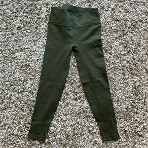 Victoria's Secret Dark Olive Green Ribbed Leggings